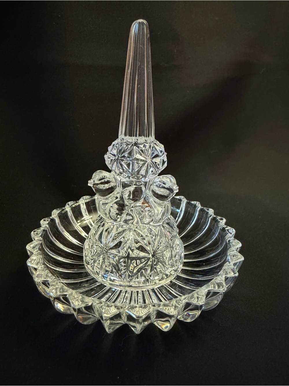 Vintage Hofbauer Lead Crystal Ring Dish The Byrdes Collection